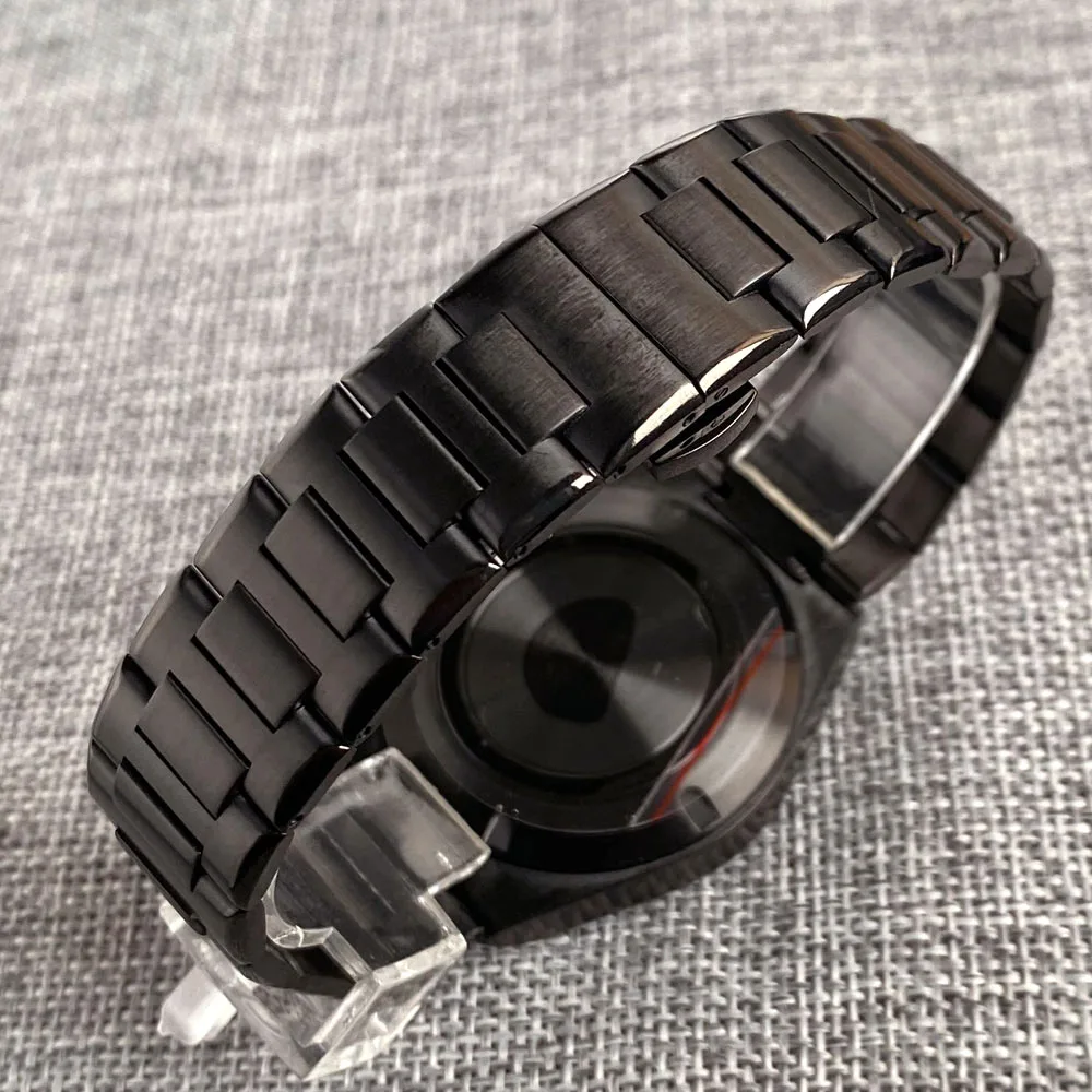 Black NH35A Ingenieur Watch Case PVD 40mm for NH34 NH36 NH38 NH70/71/72 4R35/36 for Automatic Men Watch 200m Waterproof Sapphire