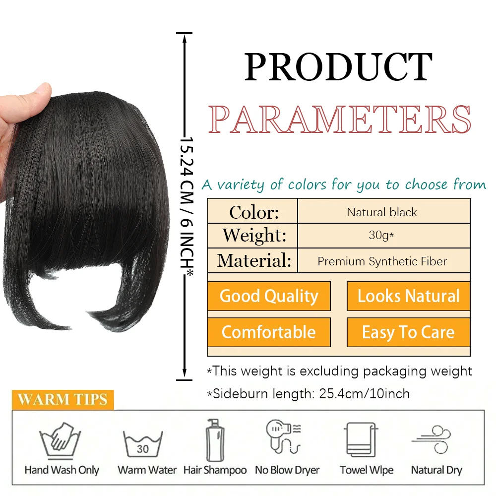 XG Wig bangs ladies air bangs with sideburns full bangs natural artificial hair thin invisible bangs