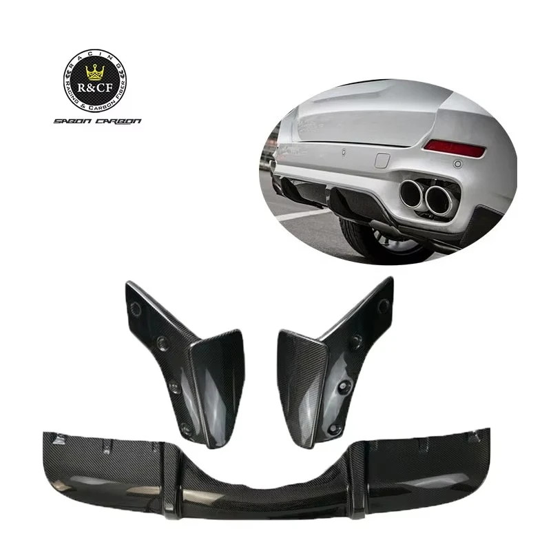MP Style for F15 X5 M Sport Carbon Fiber Rear Bumper Diffuser Lip  Rear Spat Rear Splitter Spoiler M-sport Bumper