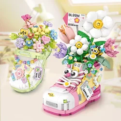 LOZ-1351 Small Particle Building Blocks Fanhua Doudou Shoes Crocs Flower Set Gift for Girls Children's Gift Educational Toys