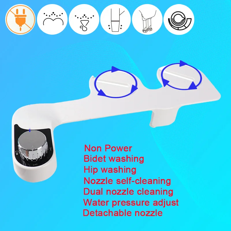 

WETIPS неэлектрическое крепление для сиденья унитаза для биде с регулятором давления, промывка клопа для биде, женская гигиена, умное тонкое унитаз-биде