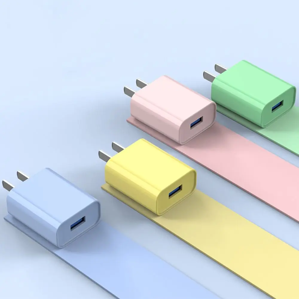 EU/US Plug 2A Fast Charger Adapter Universal Portable Quick Charger Adapter Macaron Color QC3.0 Phone Charger Power Adapter