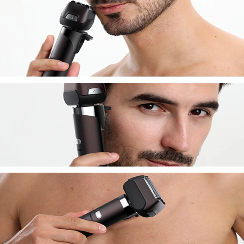 Electric Shaver 4 Blades Reciprocating Electric Beard Razor for Home LED Digital Display Full Body Washable Float Shaving USB