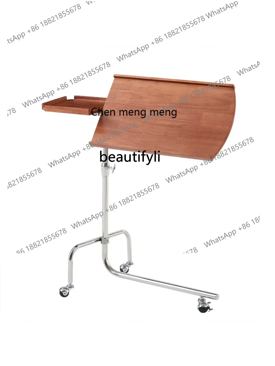 CC182Mesa de centro móvil lateral para sofá, soporte para música, mesa esquinera de madera maciza, estante para carrito, sala de estar y mesita de noche X188 R3011