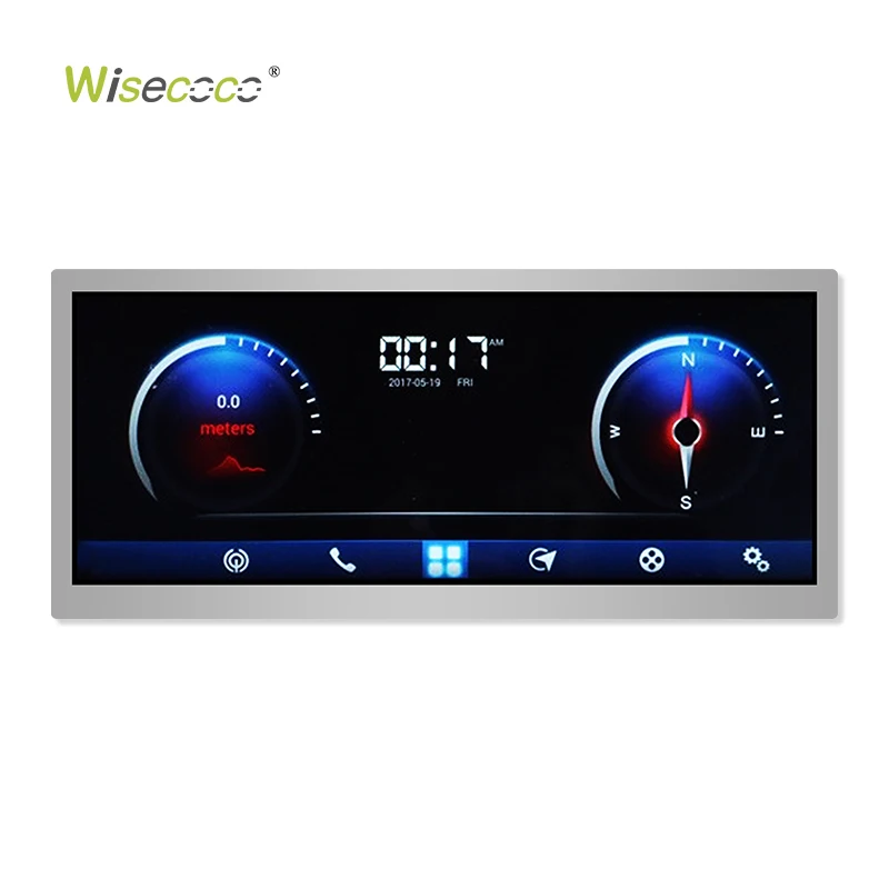 Outdoor High Brightness Screen 10.3 Inch Stretched Bar LCD Modules LVDS 50pins 1920x720 Resolution 850 Nits TFT LCD Display