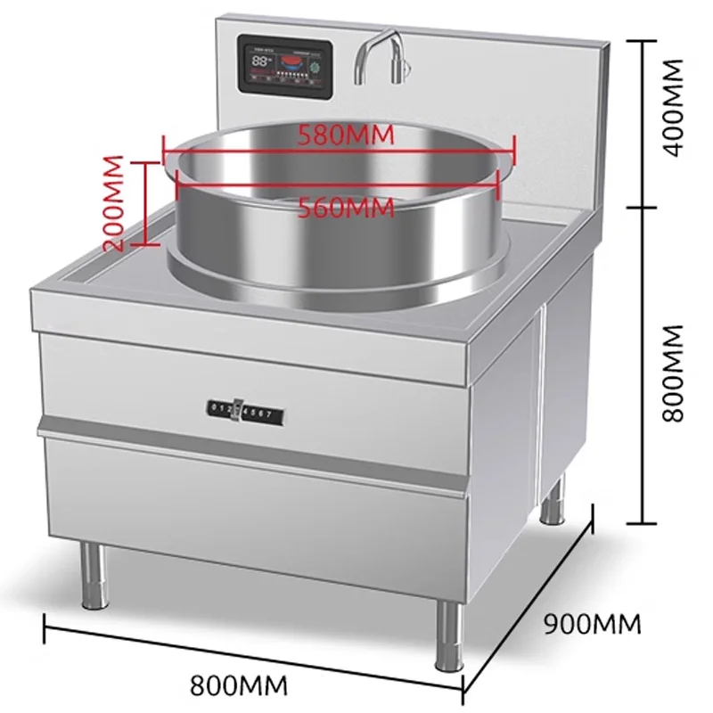 Commercial KITCHEN ซุปเนื้อแกะหม้อซุปเนื้อหม้อ 6KW/8KW ไฟฟ้าหม้อหุงข้าวไฟฟ้าซุปเตาขนาดใหญ่ความจุตุ๋นเนื้อไฟฟ้า