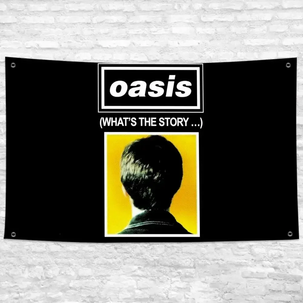 Berühmte Rockband O-Oasis Flaggen Vintage Ästhetisches Wandbehang-Banner für Schlafzimmer Wohnzimmer Gemütliche Wandteppich-Dekoration – Detail 9