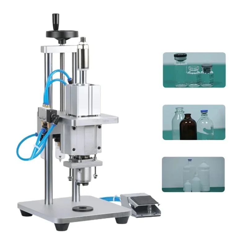 13/15/20mm Pneumatic Oral Liquid Solution Penicillin Bottle Capper Aluminum Metal Plastic Medicine Vial Crimper Capping Machine