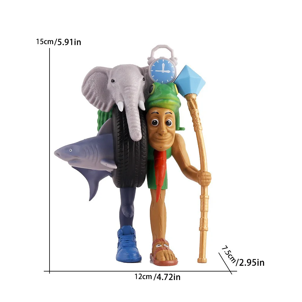 زخرفة مدمجة الكل في واحد من Brainrot، تمثال فريد قابل للجمع، هدية مثالية لأعياد ميلاد الهالوين وأعياد الميلاد وسطح المكتب #3