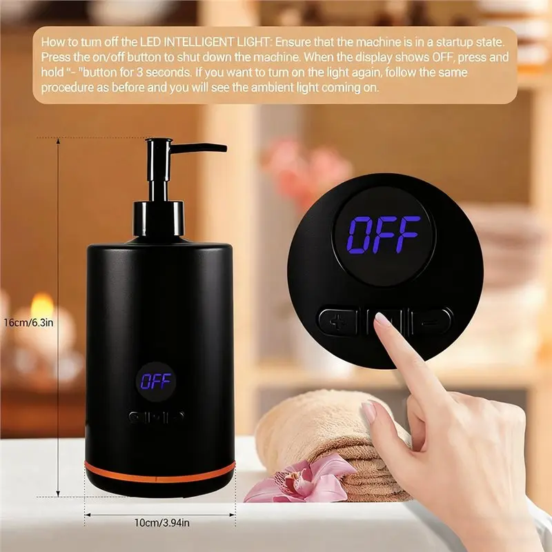AEE4-Oil Warmer For Scented Oil,Massage Oil Warmer For Massage, Lotion Oil Warmer, Body Oils Heater For Spa, Salon EU Plug