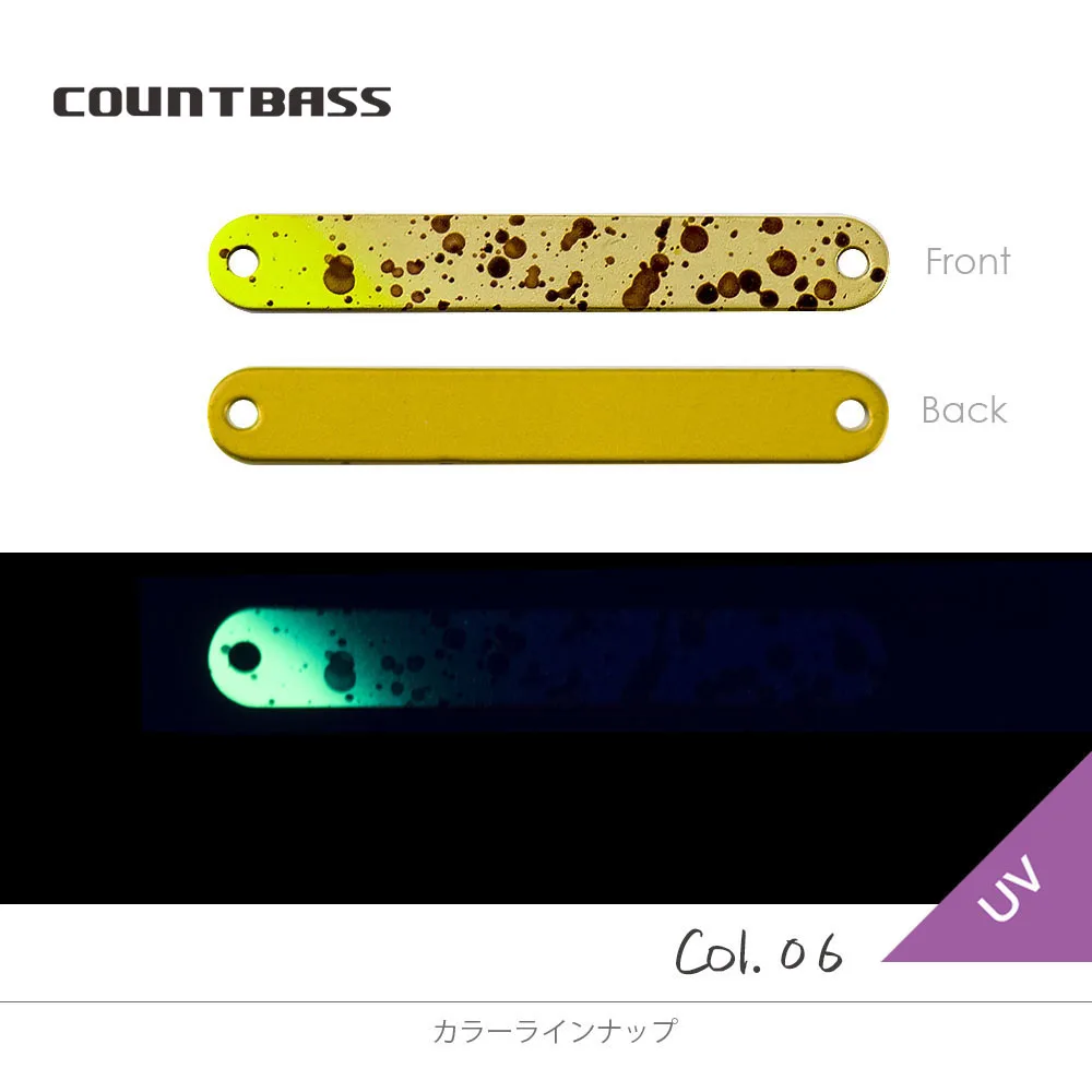 COUNTBASS 3/64oz 1,3g, 5/64oz 2,3g Messing Forellenlöffel mit Widerhaken UV-Farben Angelköder Hecht Anglerköder – Detail 12