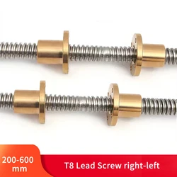 T8 Lead Screw right-left length 1000mm OD 8mm Pitch 2mm for Reprap 3D Printer Z Axis