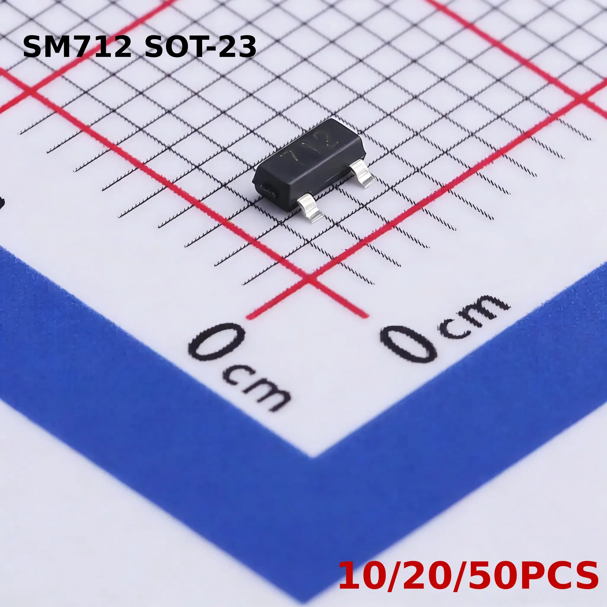 10-100pcs SM712.TCT SM712 712 SOT23 PSM712-LF-T7 SOT-23 TVS Asymmetric RS485 7/12V Lightning And Static Protection Diode