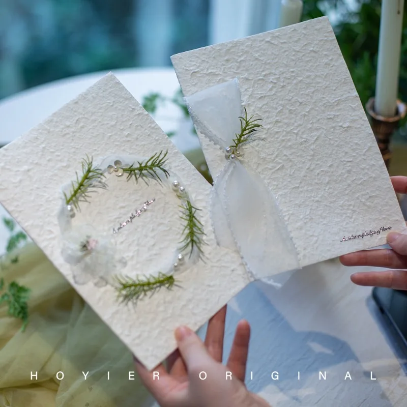 

Lawn Wedding Outdoor Newlyweds Oath Card Bride and Groom Oath Benmori Small Fresh Design Oath Book