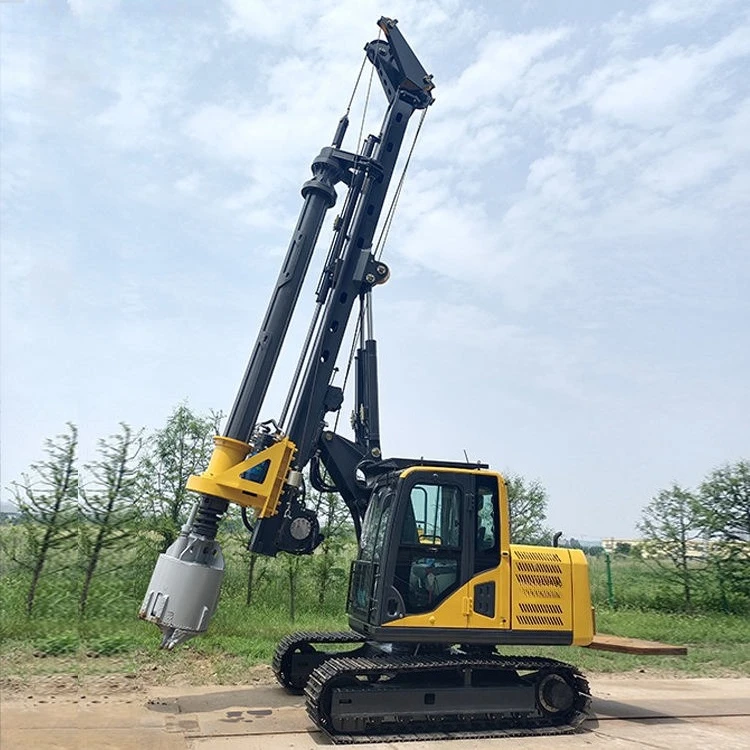 Auger Drilling Rig Rotary Piling Machine for Ground Screw Installation Hydraulic Crawler Foundation Boring Equipment High Speed