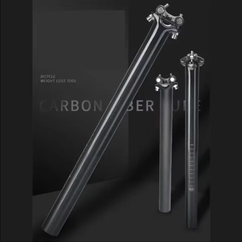 

Carbon Seatpost Bike Seatpost, Road Bike Seatpost MTB , 3K Gloss, 27.2, 30.8, 31.6mm * 350, 400mm,bicycle accessories