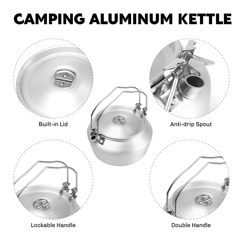 Fire-Maple Nimbus 1.2L Outdoor Kettle Aluminum Picnic Lightweight Teapot Bushcraft Tourism Campfire Cookware