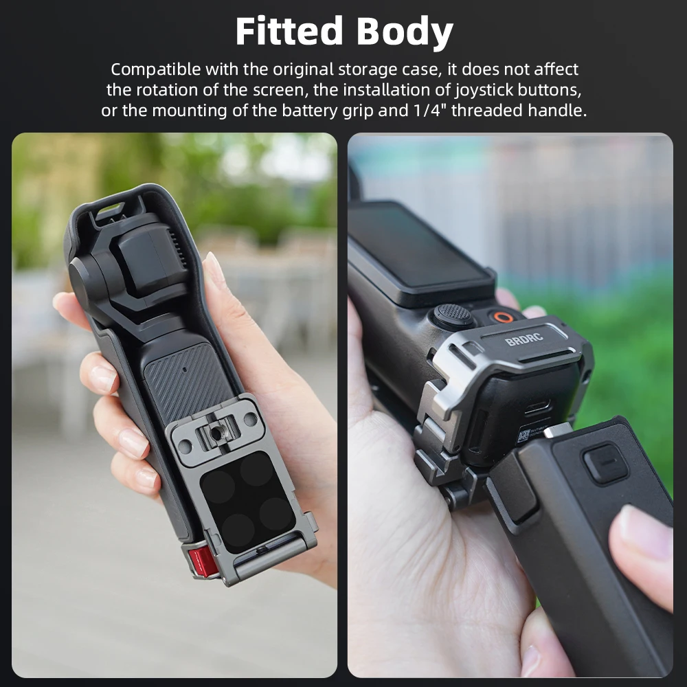 BRDRC Magnetic Mount for DJI OSMO Pocket 3 Clip Holder Mount Cycling/V-log/Multifunctional Desktop Base Camera Accessories