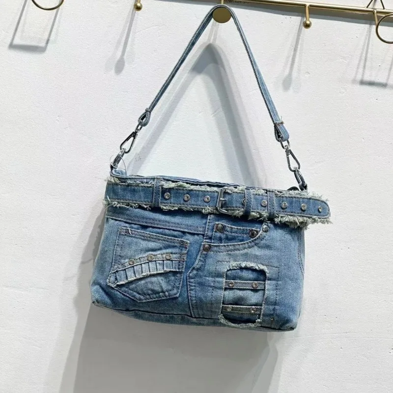 

Retro Denim Bags Crossbody Bags for Woman Shoulder Bag Purse and Handbags Trendy Fashion Designer Bag Class Bag for Girl Сумка