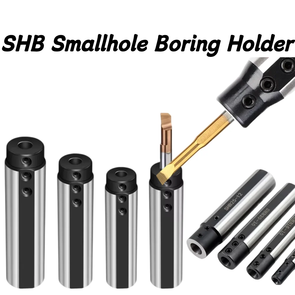 SHB12 SHB16 SHB20 SHB25 Small Diameter Boring Tool CNC Lathe Tool Holder with 3mm 4mm 5mm 6mm 7mm Reduced Sleeve