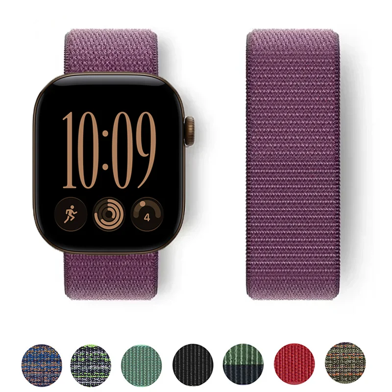 Nylon Loop Strap for Apple Watch Band S12 46mm 40mm 44mm 45mm 42mm 41mm breathable Bracelet for IWatch 49mm 11/10/9/8/7/6/SE/5/4