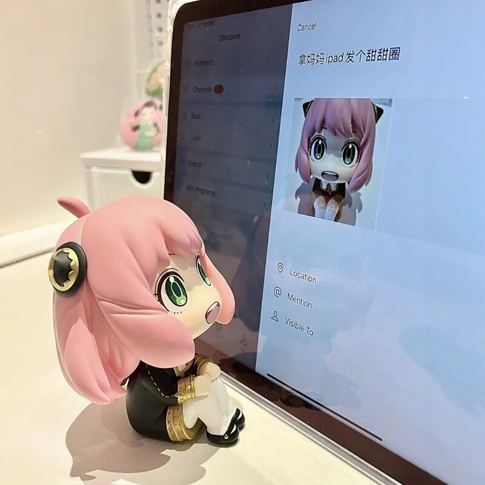 Figuras de acción de Anime SPY×FAMILY Anya, figura de chica Kawaii, colección de PVC, decoración de escritorio de dibujos animados, modelo de juguete, regalo de cumpleaños para niños