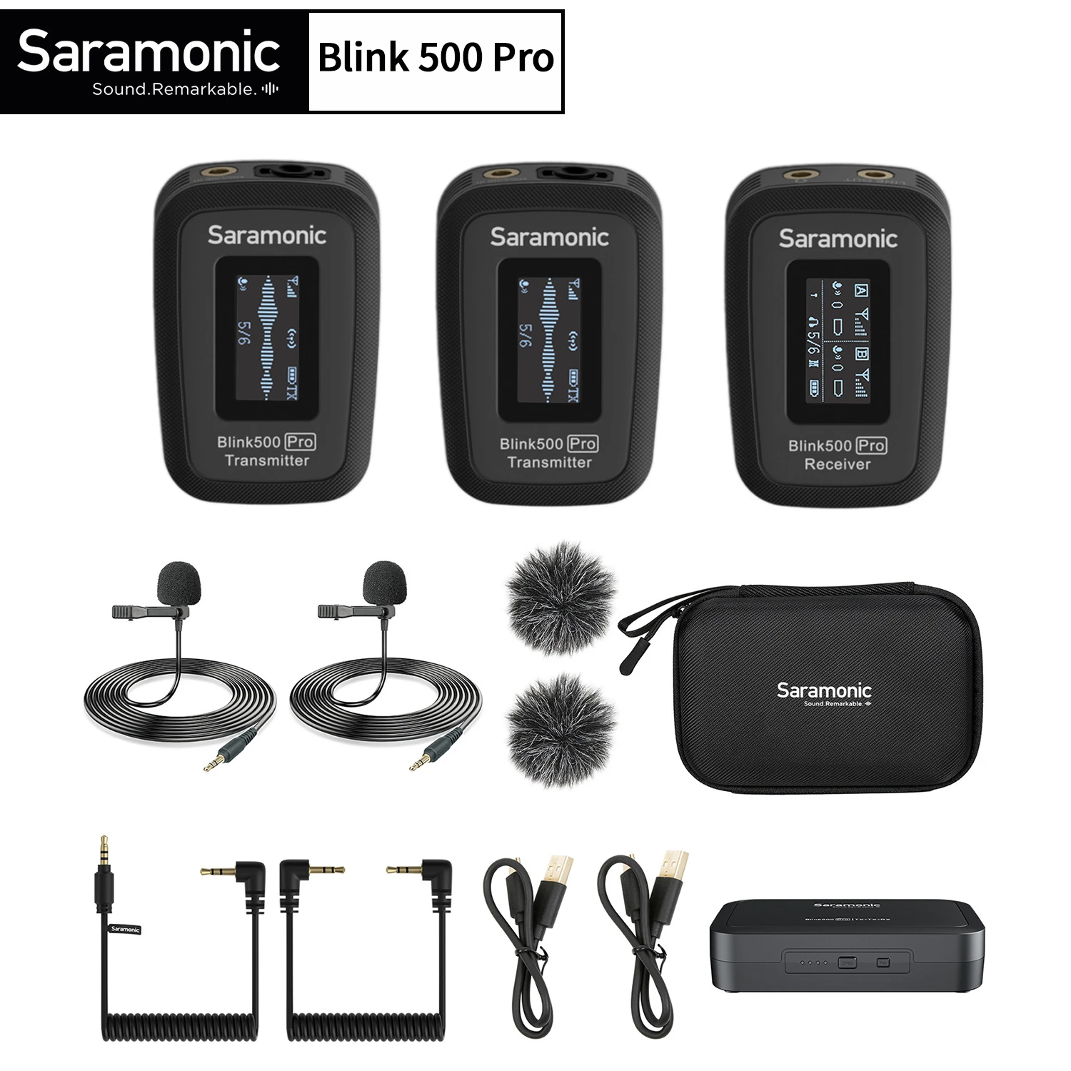 

Saramonic Blink500 Pro B1-B6 2.4GHz Professional Wireless Lavalier Lapel Microphone Audio System for iPhone PC Camera Broadcast