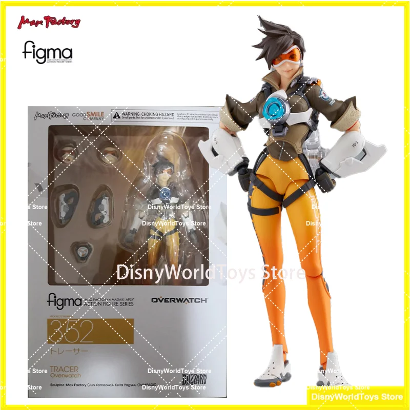 100% original figma 352 overwatch tracer em estoque anime coleção
