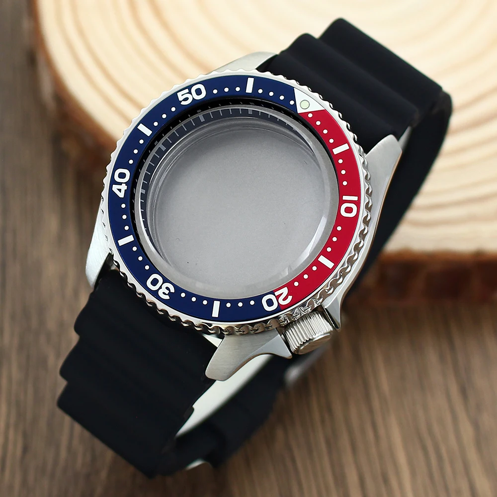Diver 42.5mm Watch Case Stainless Steel Sapphire Glass For Nh35 Nh36 4R36 Movement  Modified SKX007SKX013 120 Clicks Hot styles
