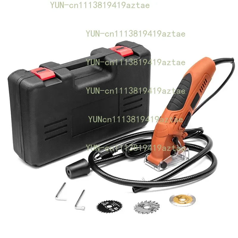 400W Handheld Mini Chainsaw Circular Saw with 3 Saw Blades and Vacuum Adapter Electric DIY