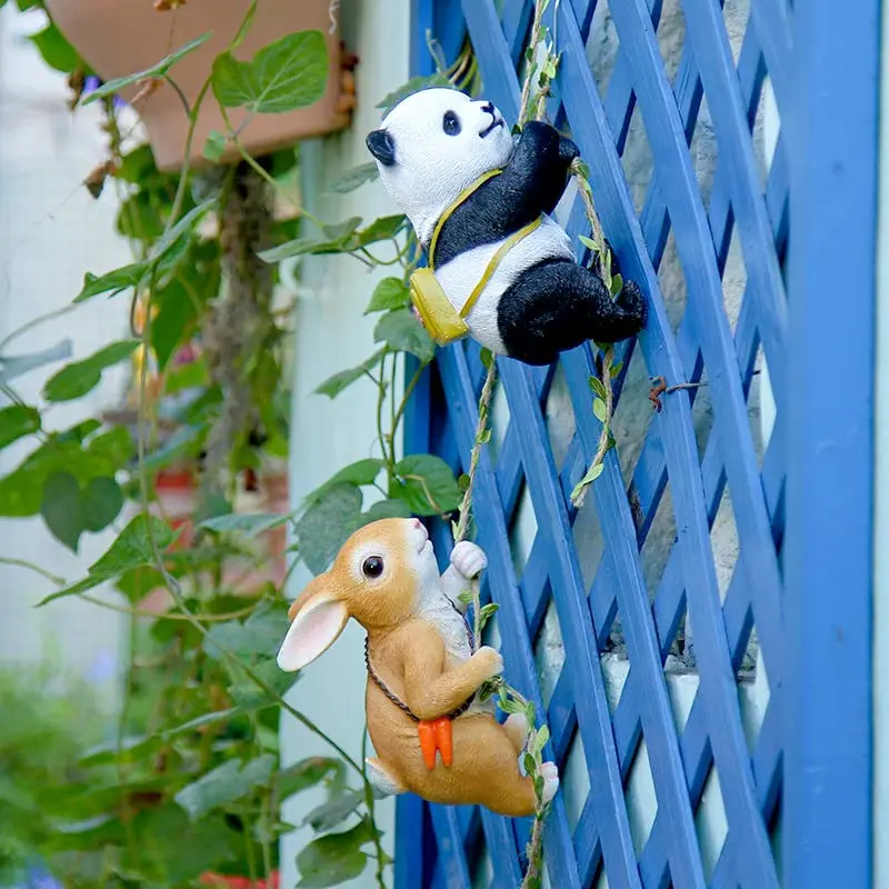 Simulazione resina Panda coniglio Koala decorazione del giardino ornamento creativo casa animale accessori esterni decorazione del partito del giardino