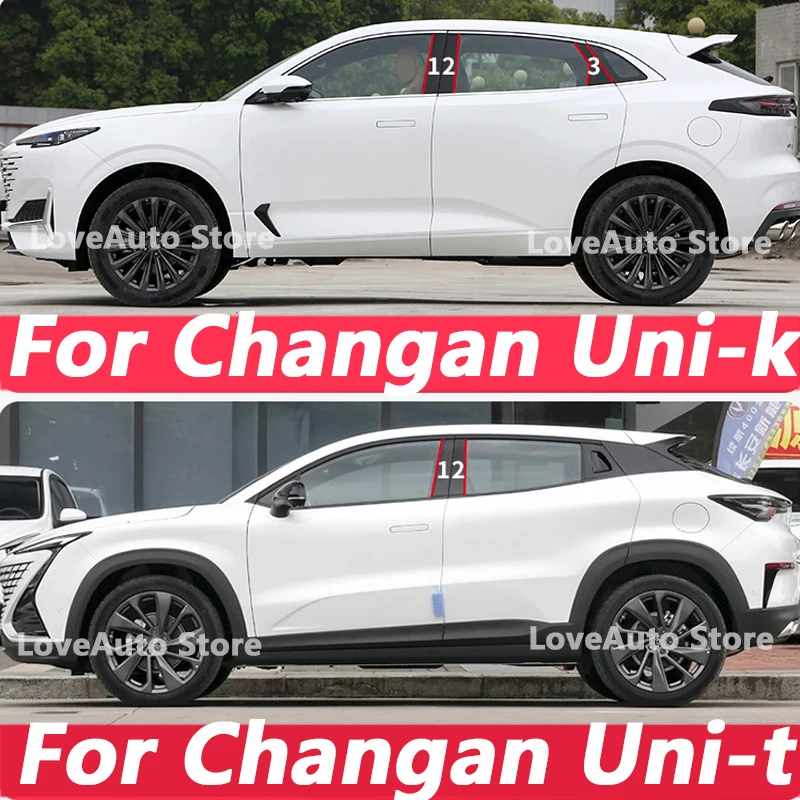 

For Changan UNIK Uni-k UNI-T Unit 2021 2022 Car Window Central Column B C Pillar Cover Trim Mouldings Sticker Frame Accessories