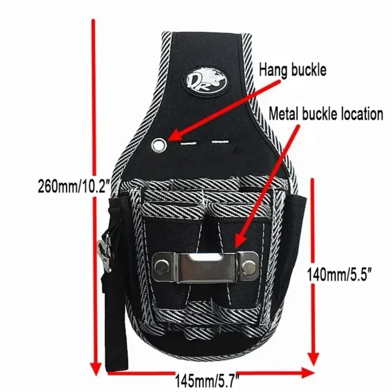 New Plug-in Maintenance Waist Bag Personality Fashion Waist Hanging Tool Bag Electrician Simple Waist Bag Wholesale