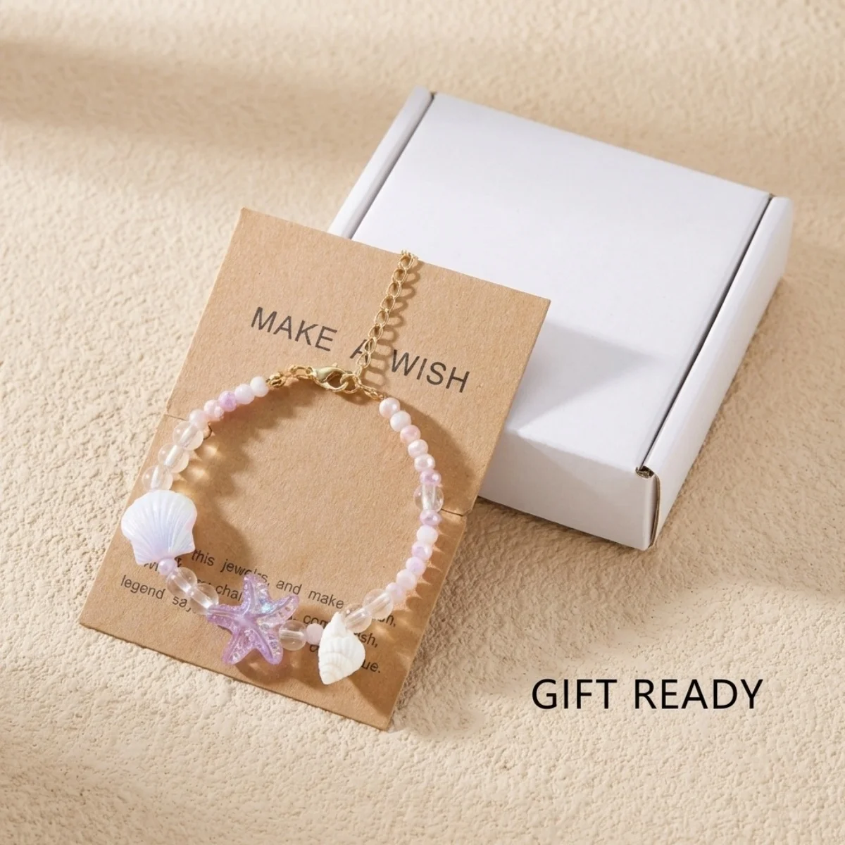 Armbänder aus Kunstharz mit Seesternen, Muscheln und Reisperlen für Damen und Herren, trendige Seestern-Ozean-Strand-Armreifen, Sommerurlaub-Party-Schmuck – Detail 11