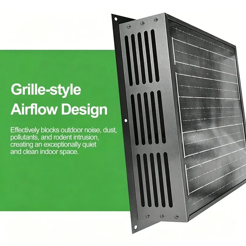 12V Solar Wall-Mounted Duct Exhaust Fan Automatic Ventilation Household Rooftop  Low-Noise Energy-Saving Ventilation Fan