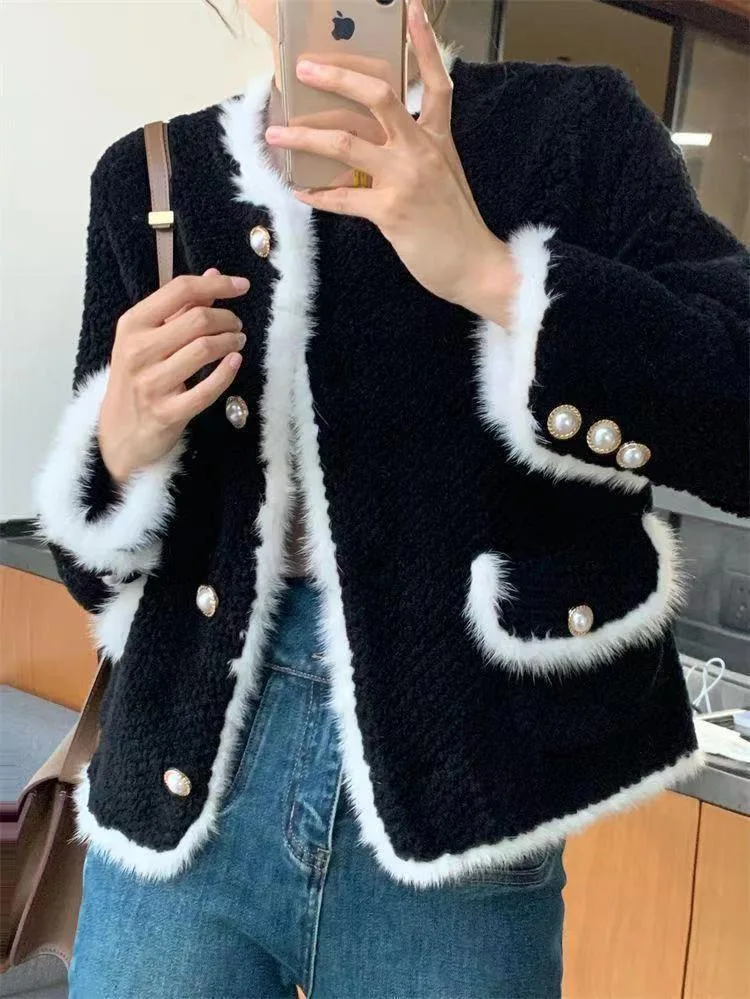 

Твидовый жакет с бахромой, женский, весенний, повседневный, трикотажный, приталенный, минималистичный, чисто элегантный, с вышивкой, изящный, в стиле Ins