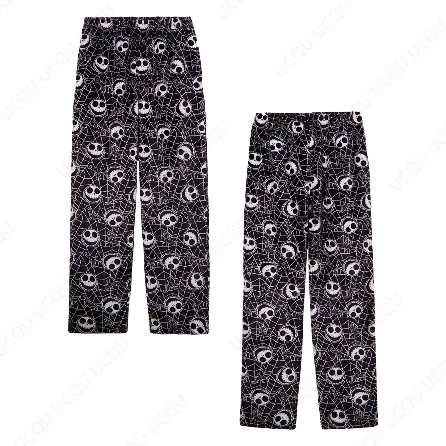 

Брюки для сна с принтом «Кошмар перед Рождеством» Disney, мужские и женские закрытые брюки, домашняя одежда, свободные повседневные спальные штаны