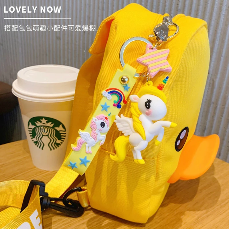 Unicorn Keychain Female Cute Cartoon Doll Car Key Lanyard Bag Phone Pendant Couple Lover Girl Gift Kawaii Child Toy Wholesale