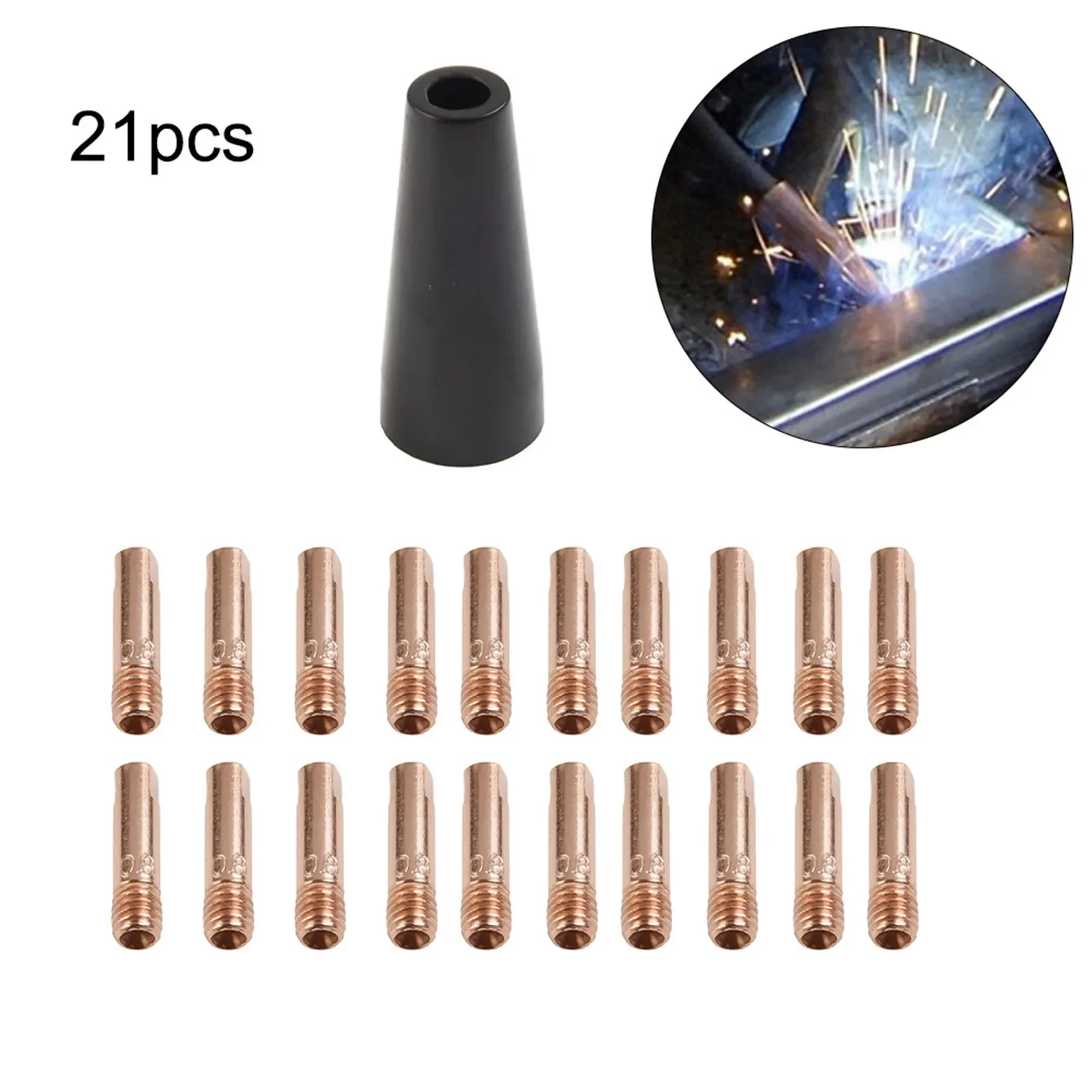 

Gasless Flux Nozzle Tip 030/0.8 Mm Tip 035 /0.9mm Tip Brass/ABS FC90 MIG Accessories High-quality Nozzle Contact Tips