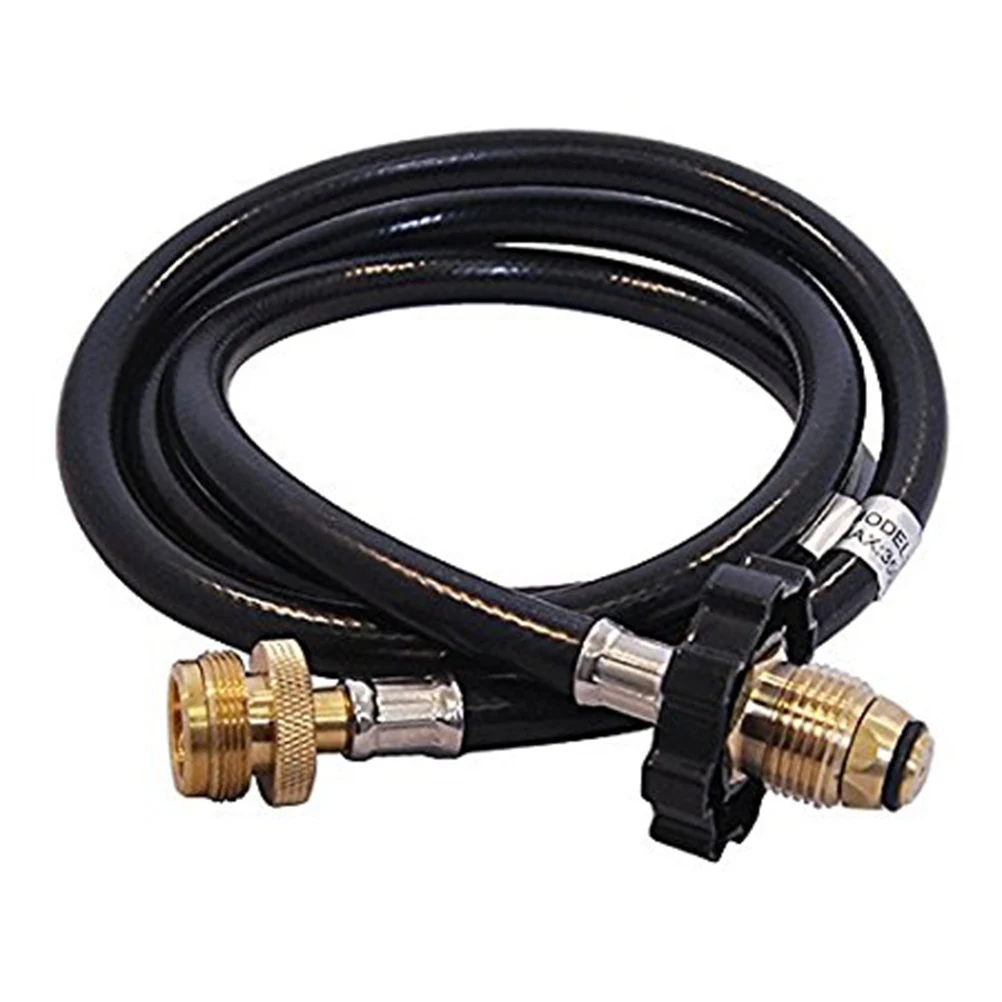 

Propane Refill Adapter Flat Tank Gas Pipe Stove Cylinder Double Sided Hose Black Rubber For BBQ Camping Outdoor Cooking