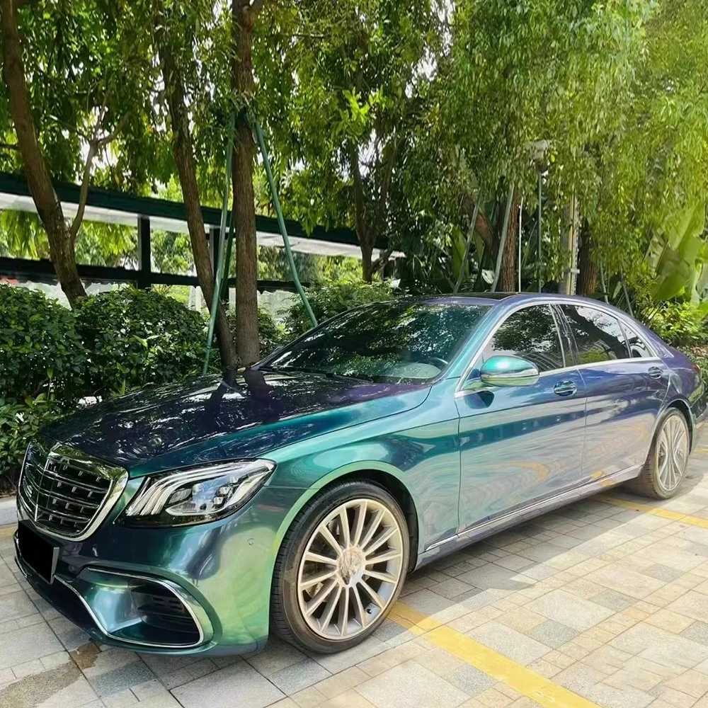 WRAPMASTER TPU Colored PPF Glossy Cats Eye Opal Green Self-healing Car Wrap Wet Install