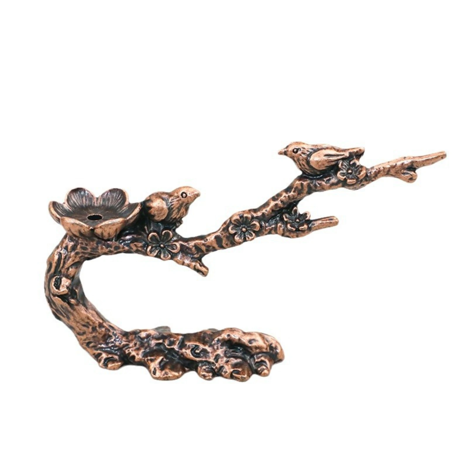 مبخرة رائحة الموقد الإبداعية لوتس Bunrer المخاريط ارتجاعي حامل البخور فرع البرقوق ديكور المنزل #2