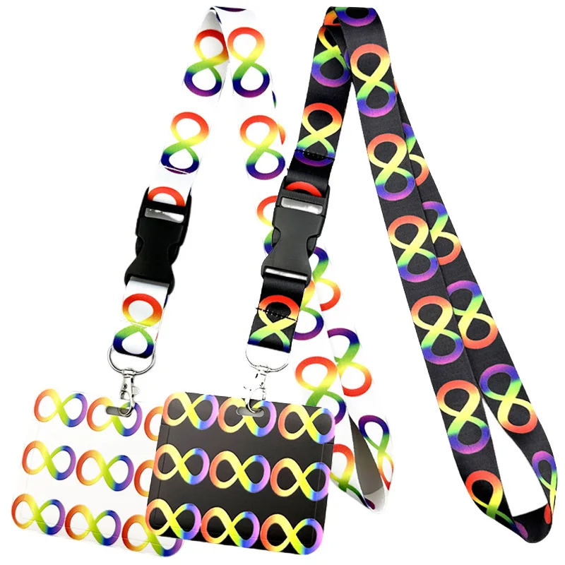 Neurodiversity Autism Awareness Lanyards Cool Neck Strap webbings ribbons Phone Keys ID Card Holder Lanyard Keys DIY Hang Ropes