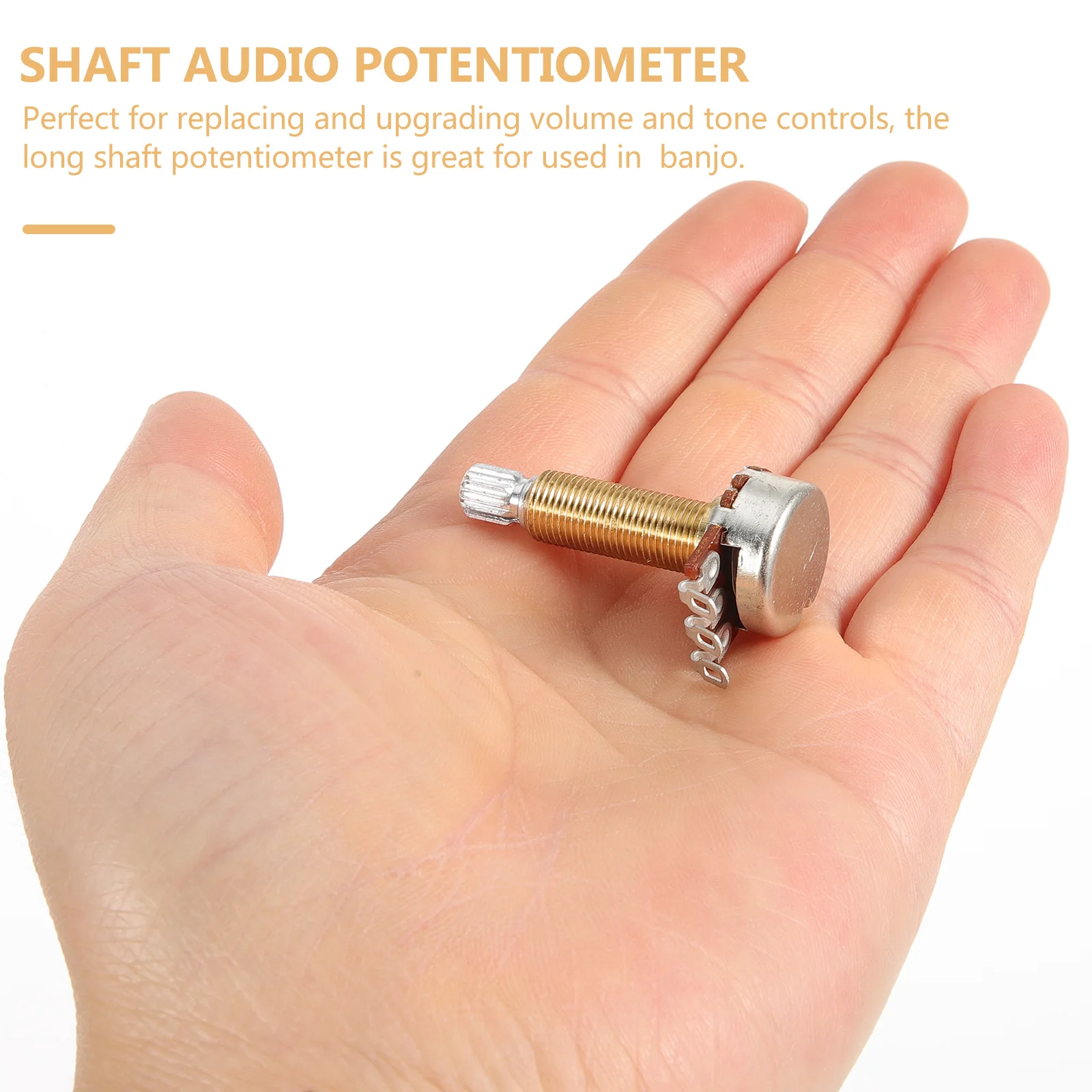 

Banjo Accessories for Adults Potentiometer Volume Knob Long Handle Audio Silver Copper Hardware