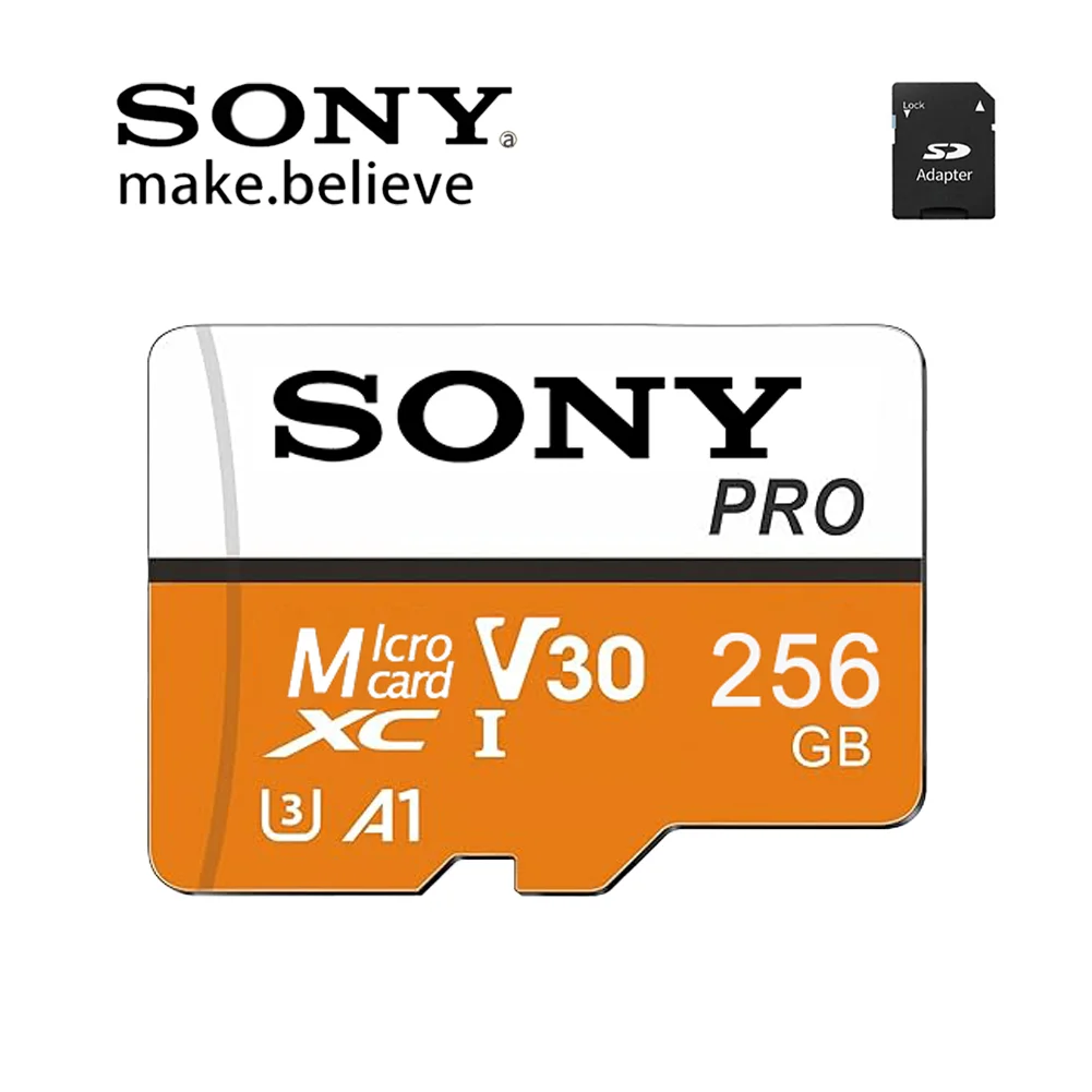 

SONY 256GB TF Card A1 C10 V30 U3 High Speed Memory 512GB 256GB 1TB 2TB SD Card Storage for Camera Phone Computer Dashcam