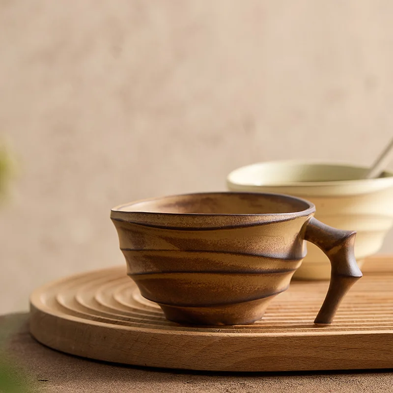 200 мл японская керамическая кофейная чашка в стиле ретро креативная кружка Высококачественная кружка для молока для завтрака Бытовая Посуда для напитков