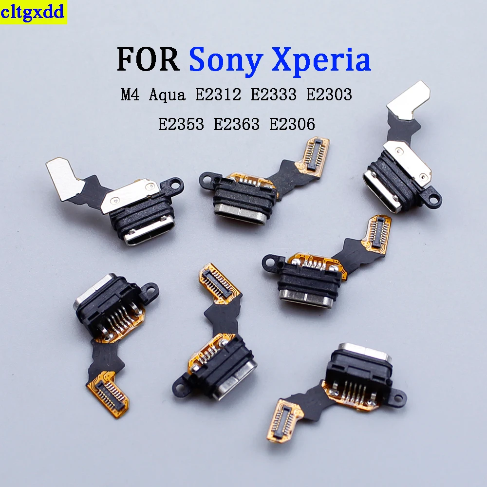 cltgxdd 1-10 pieces FOR Sony Xperia M4 Aqua E2312 E2333 E2303 E2353 E2363 E2306 USB charging port socket connector accessories