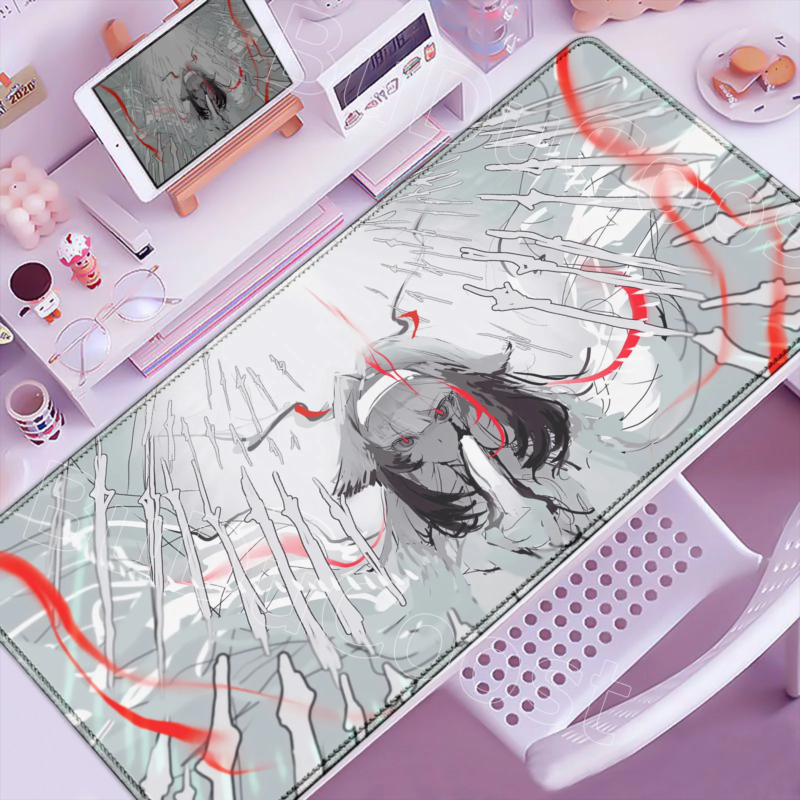 

New ZZZ YeShunguang Mousepad XXL Game Zenless Zone Zero Mouse Pad Desk Pad Computer Gaming Accessories Stitch Edge Keyboard Mat