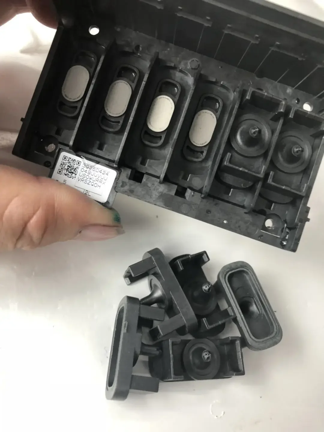 6 uds para columna de tinta de boquilla Epson L8058 Xp600 XP800 XP601, columna de tinta de cubierta integrada.