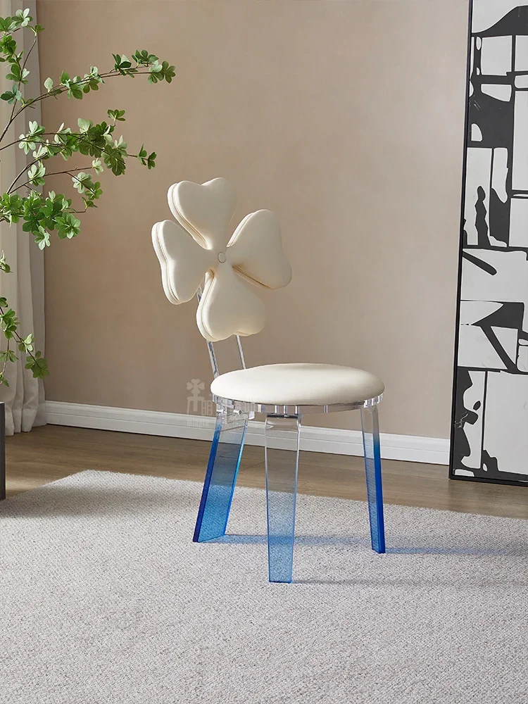 Internet celebrity makeup stool cream wind makeup chair acrylic dining  modern simple light luxury home dining  chair